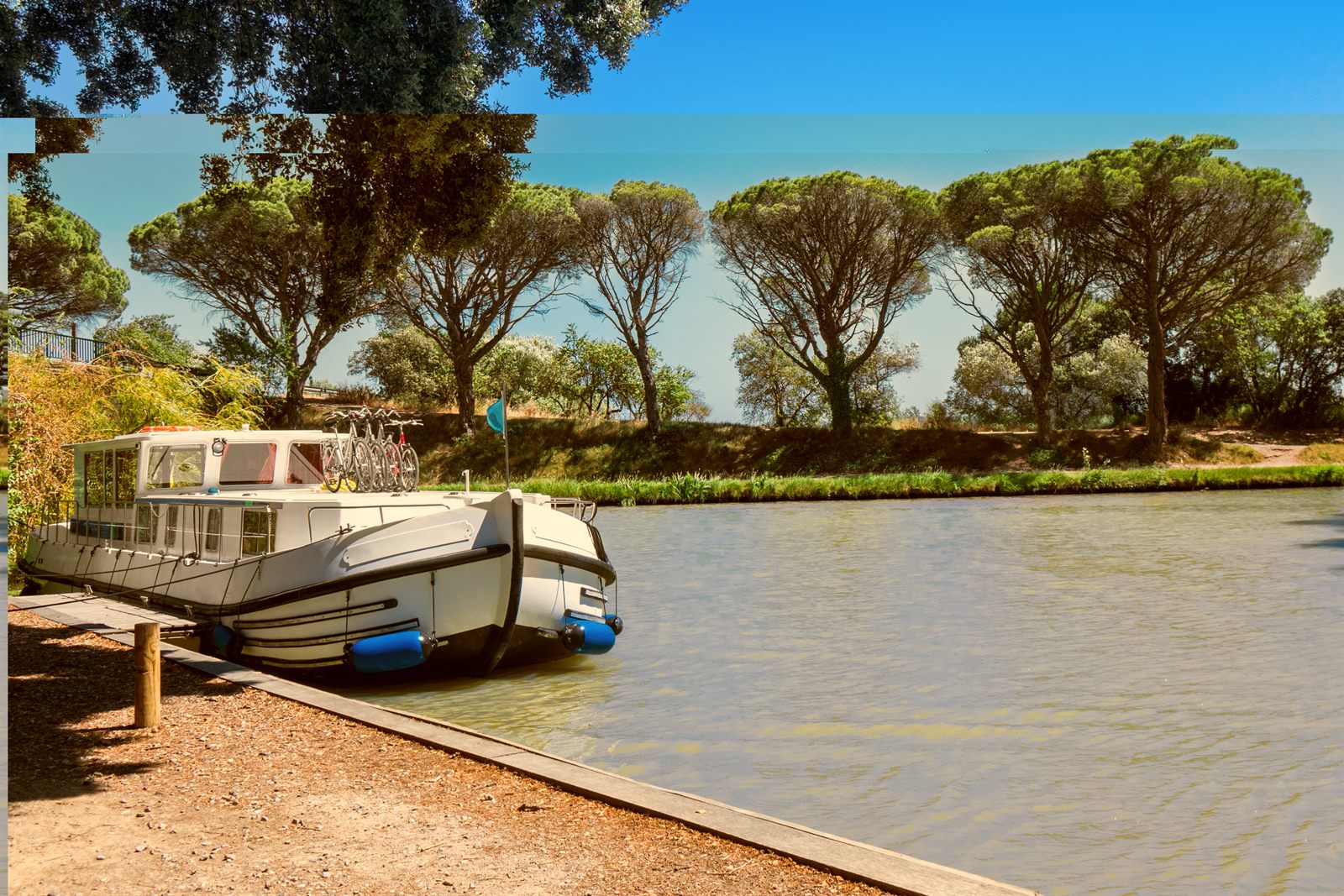 Canal boat on the Canal du Midi